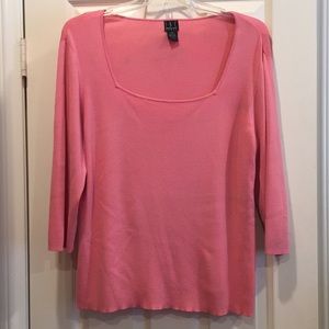 INC 3/4 sleeve, square neck top.